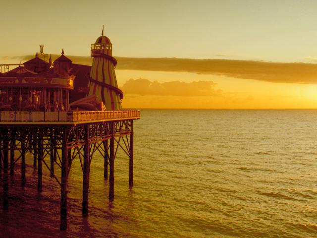 Monotone Brighton Pier