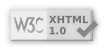 Valid XHTML 1.0 markup